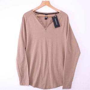 ALPHALATE Tan Long Sleeve T-shirt NWT